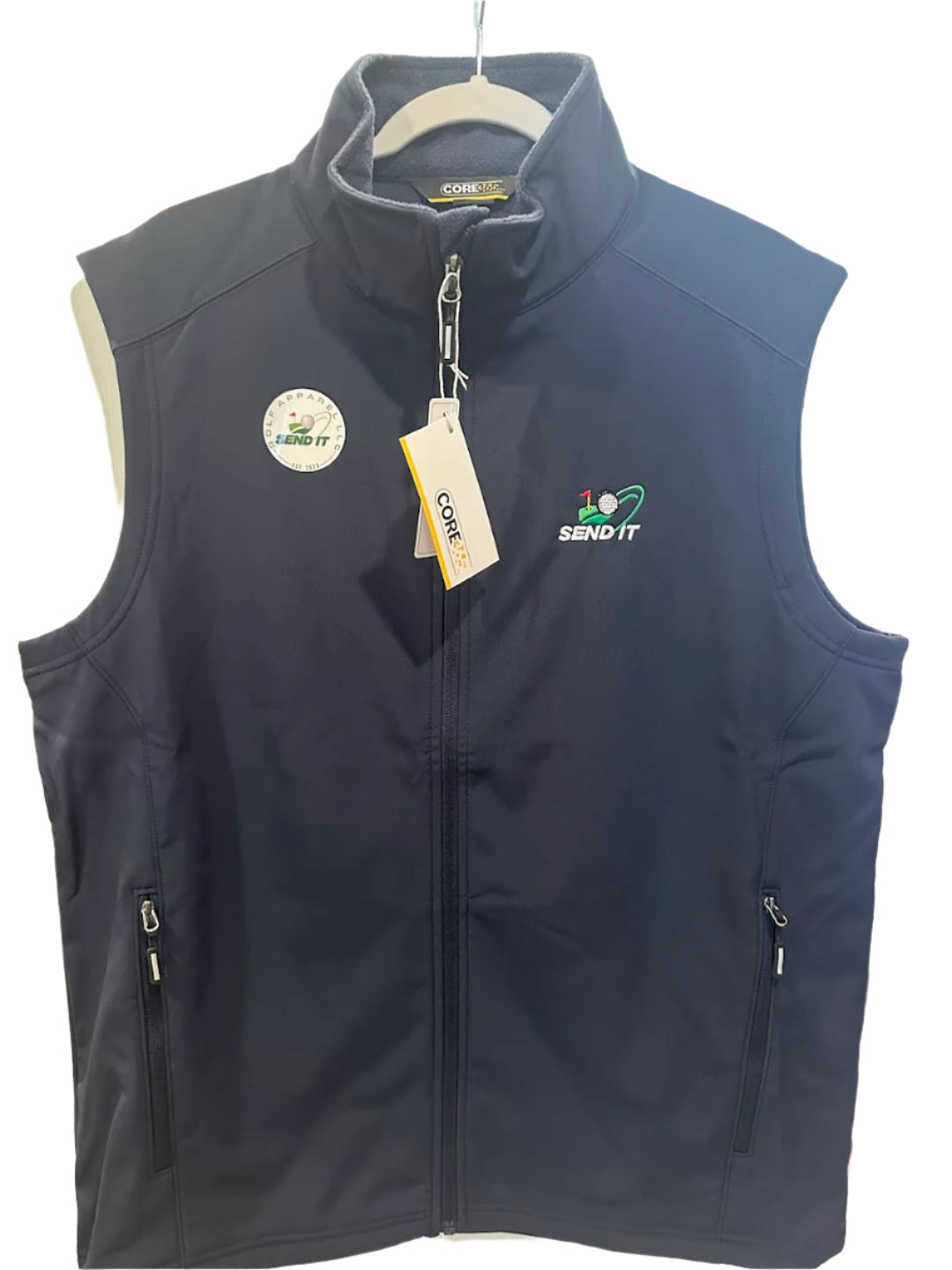 Core365 Men's Cruise Two-Layer Fleece Bonded Soft Shell Vest