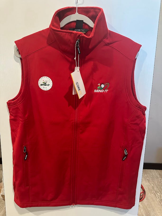 Core365 Men's Cruise Two-Layer Fleece Bonded Soft Shell Vest