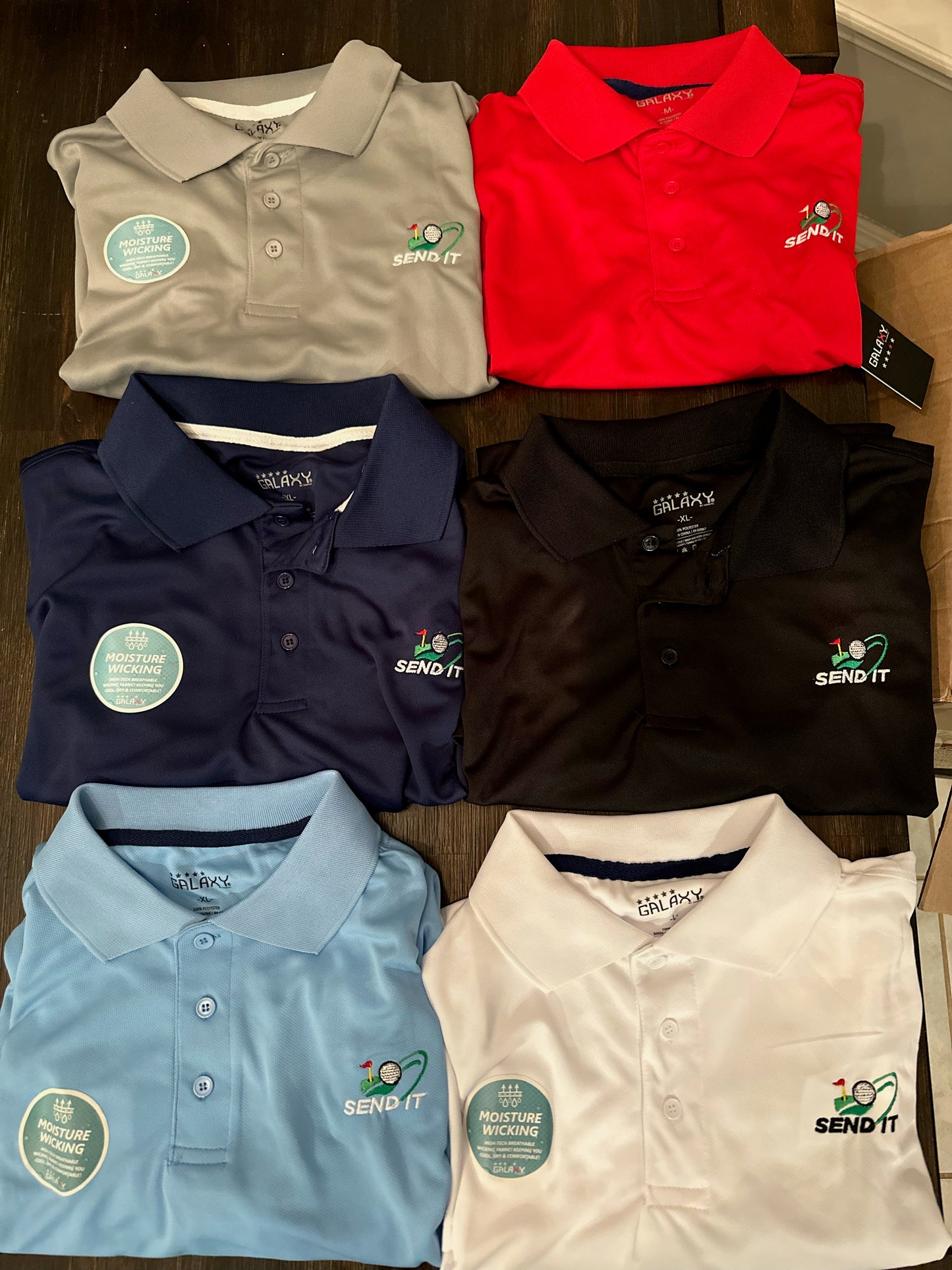 GALAXY MOISTURE WICKING POLOS
