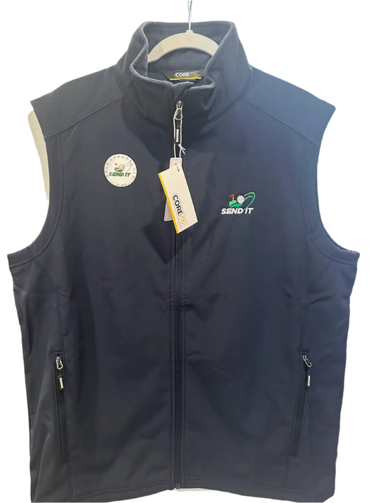 Core365 Men's Cruise Two-Layer Fleece Bonded Soft Shell Vest